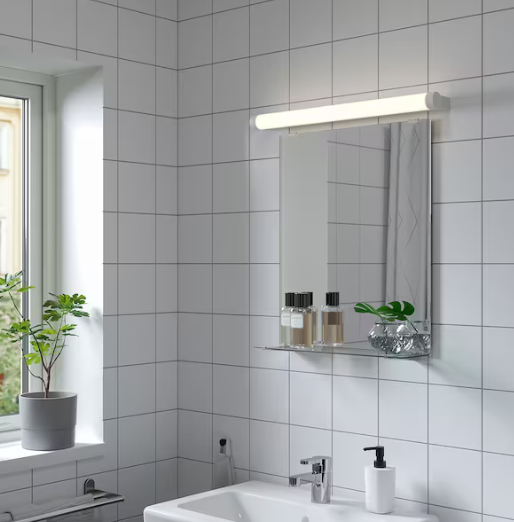 مرآة مع رف, شفاف ‎